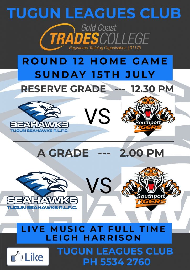 Round 12 – Home game – Sunday 15th July